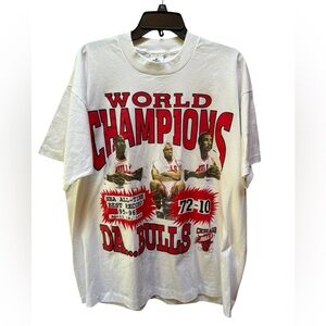 Vintage Chicago Bulls 72-10 World Champions Da BULLS Jordan Pippen Rodman T-Shir
